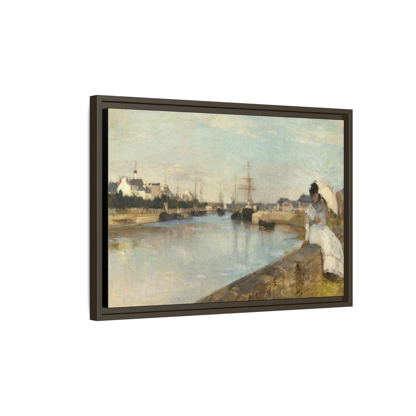 Morisot, Berthe - The Harbor at Lorient (1869) - Matte Canvas, Framed