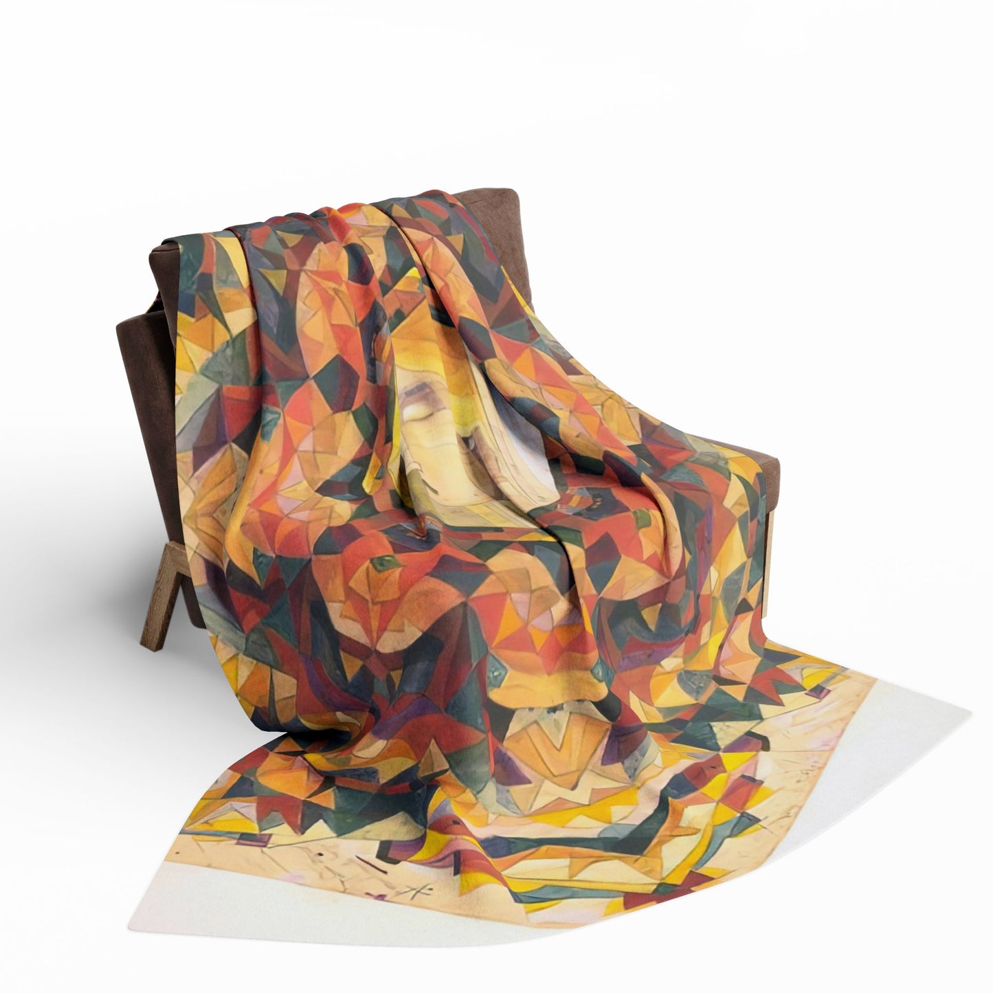 Filiger, Charles - Woman’s Head with Closed Eyes (1893) - Arctic Fleece Blanket