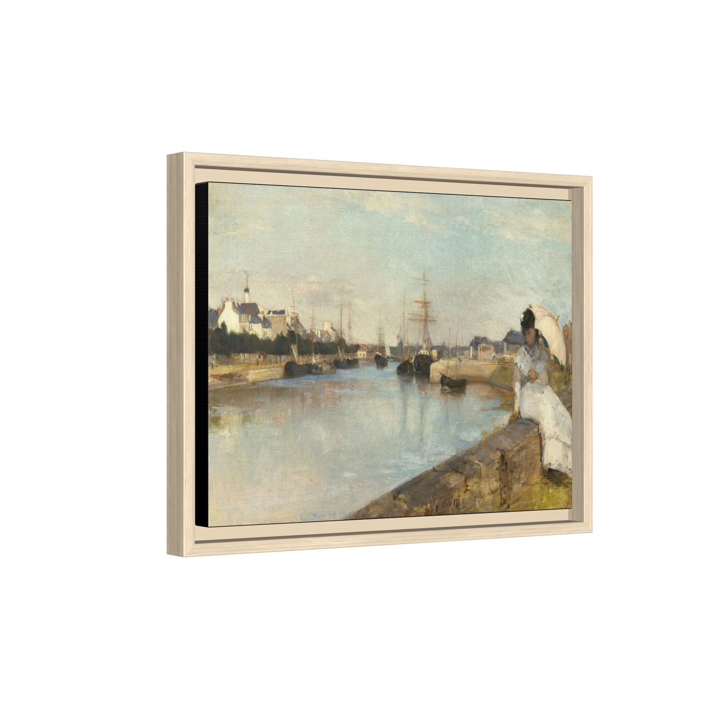 Morisot, Berthe - The Harbor at Lorient (1869) - Matte Canvas, Framed