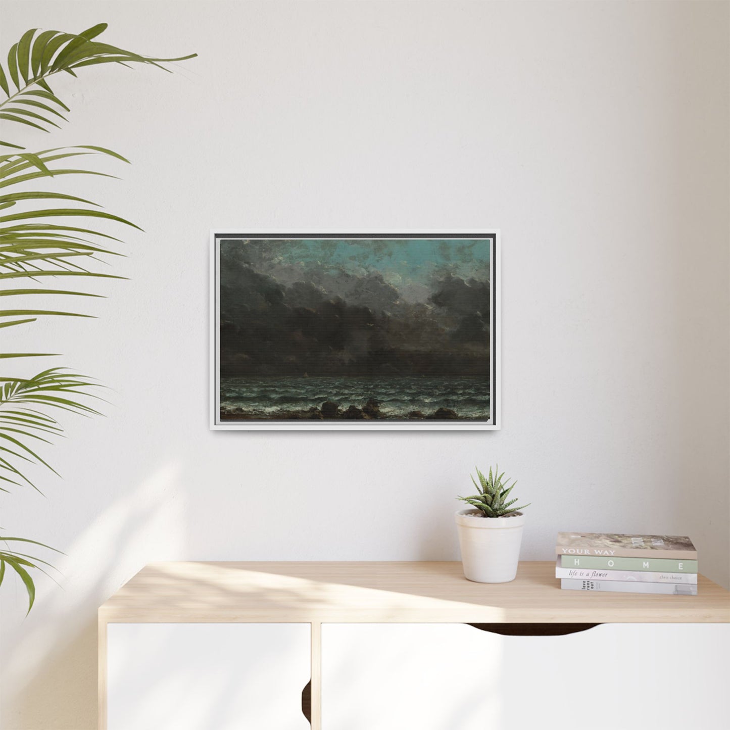 Courbet, Gustave - The Sea (1865) - Matte Canvas, Framed