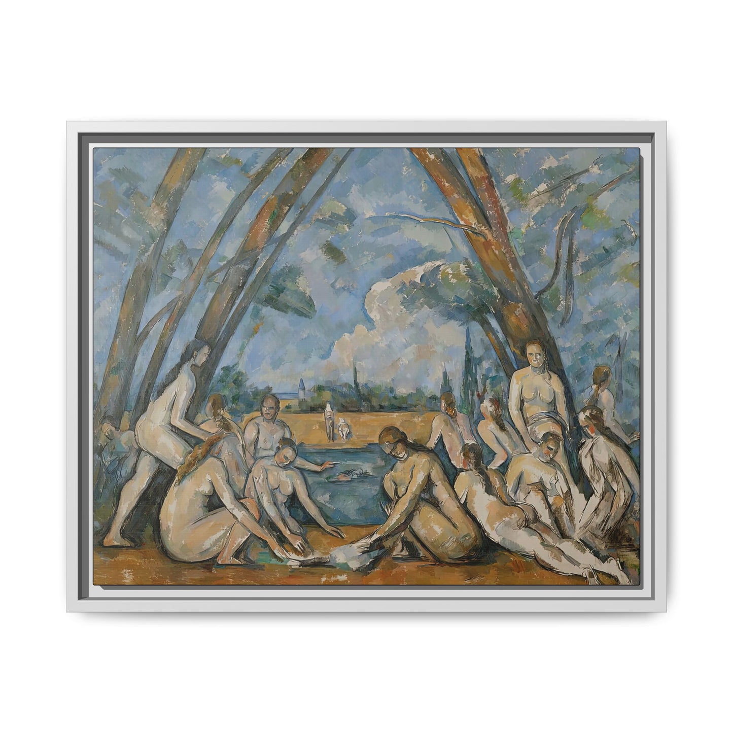 Cézanne, Paul - The Large Bathers (1906) - Matte Canvas, Framed