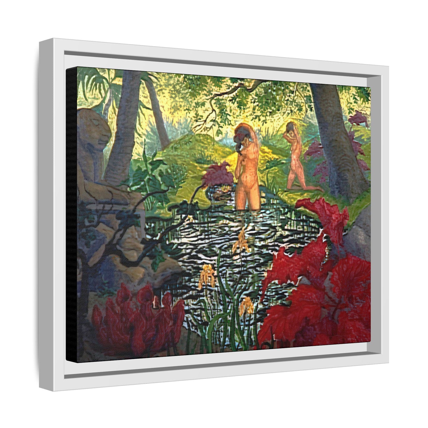 Ranson, Paul - The Lotus Bather (1906) - Matte Canvas, Framed