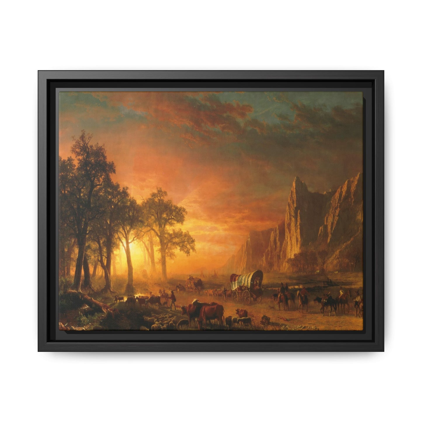 Bierstadt, Albert - Emigrants Crossing the Plains (1867) - Matte Canvas, Framed