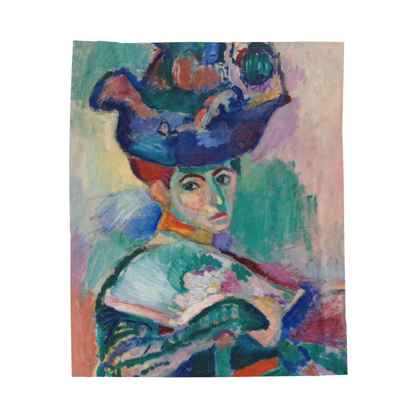 Matisse, Henri - Woman with a Hat (1905) - Velveteen Plush Blanket