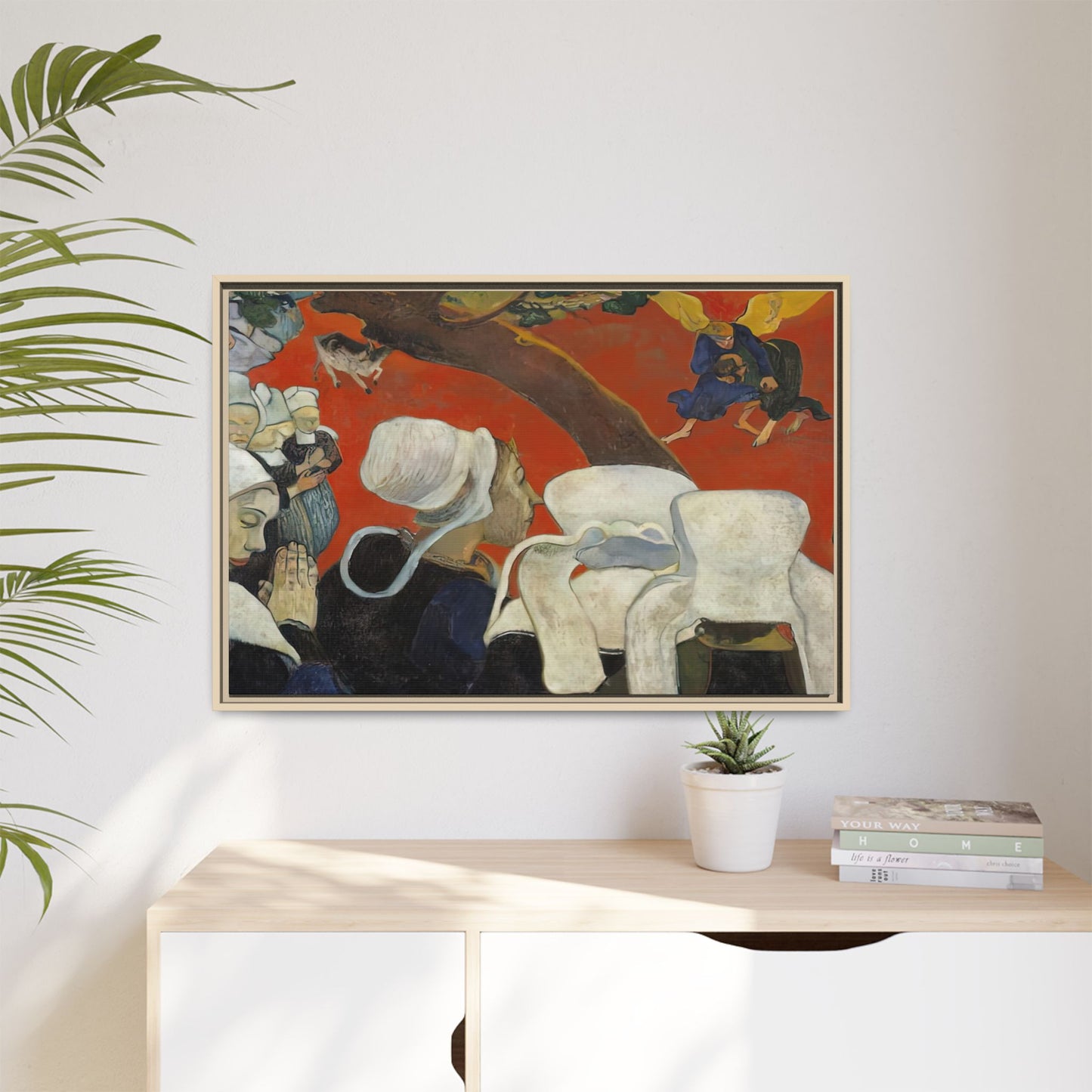 Gauguin, Paul - Vision of the Sermon (Jacob Wrestling with the Angel) (1888) - Matte Canvas, Framed