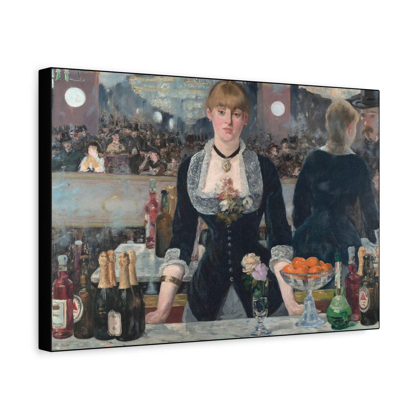 Manet, Édouard - A Bar at the Folies-Bergère (1880) - Canvas Block, unframed