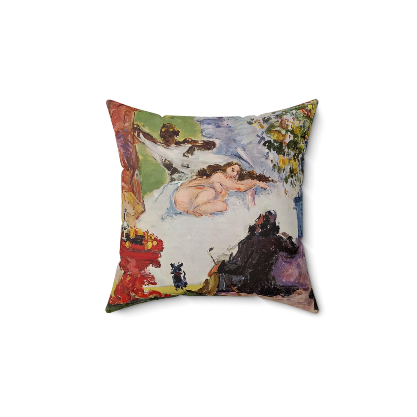 Cézanne, Paul - A Modern Olympia (1874) - Suede Square Pillow