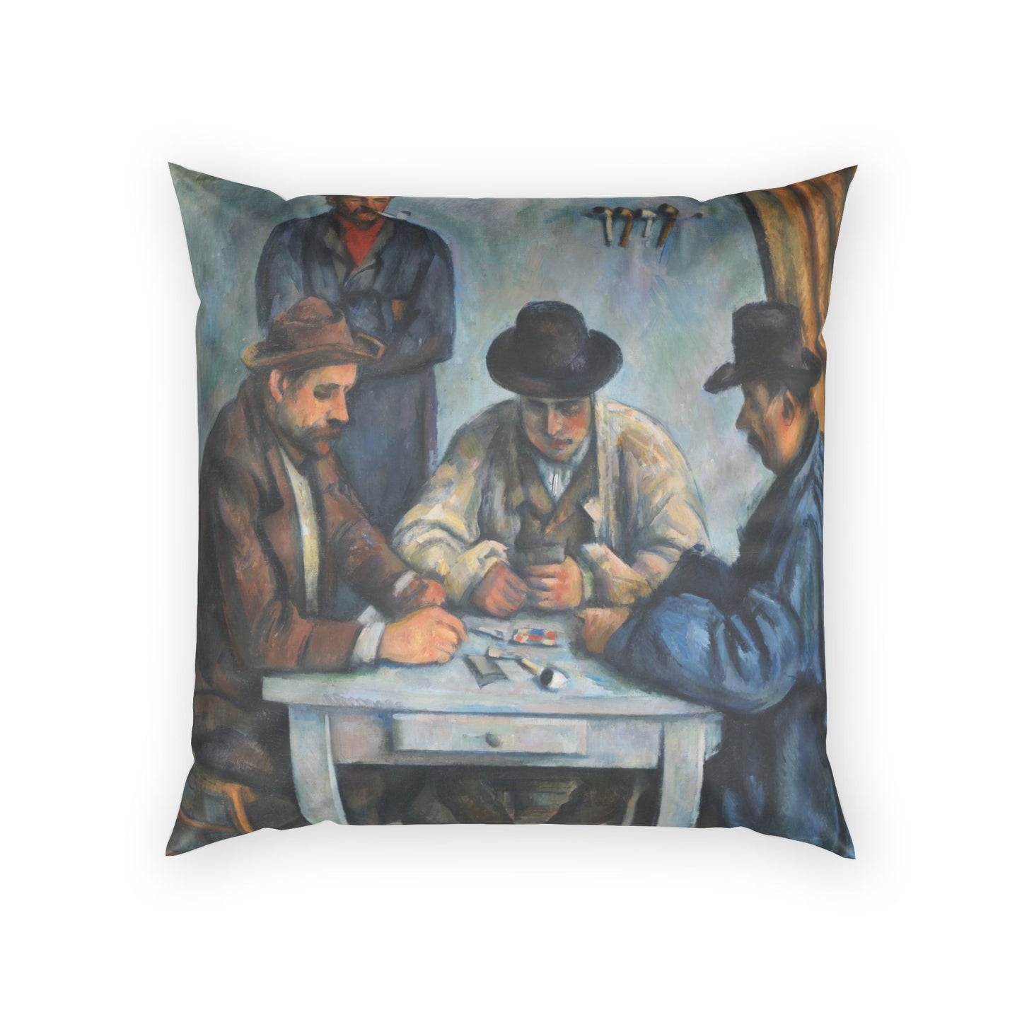 Cézanne, Paul - The Card Players (1892) - Poly Velvet Pillow