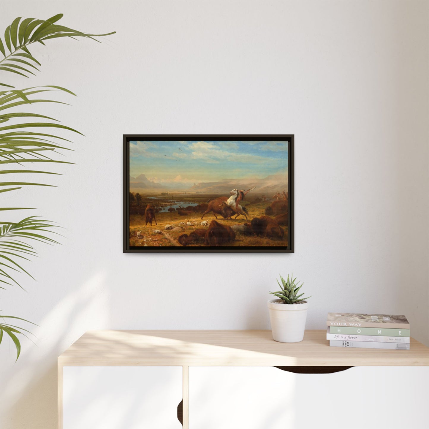 Bierstadt, Albert - The Last of the Buffalo  (1888) - Matte Canvas, Framed