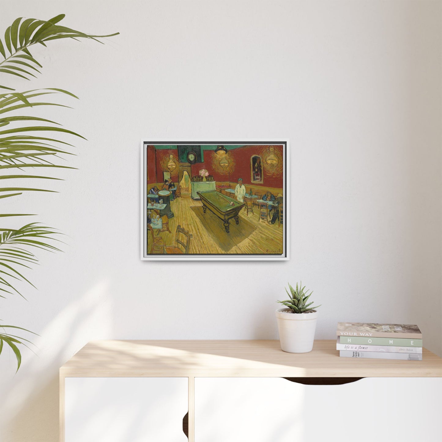 Van Gogh, Vincent - The Night Cafe (1888) - Matte Canvas, Framed