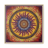 Solar Disc Mandala - Framed Canvas