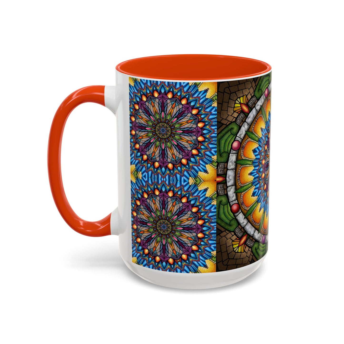 Pacio, Adam - Emerald Arrows Mandala - Colorful Accent Mugs