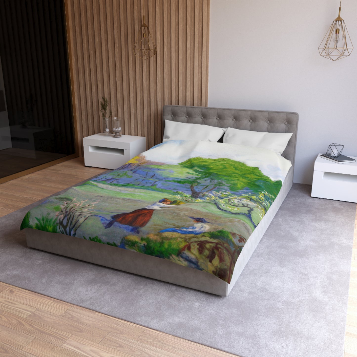 Ranson, Paul - Picking Flowers (1890) - Microfiber Duvet Cover
