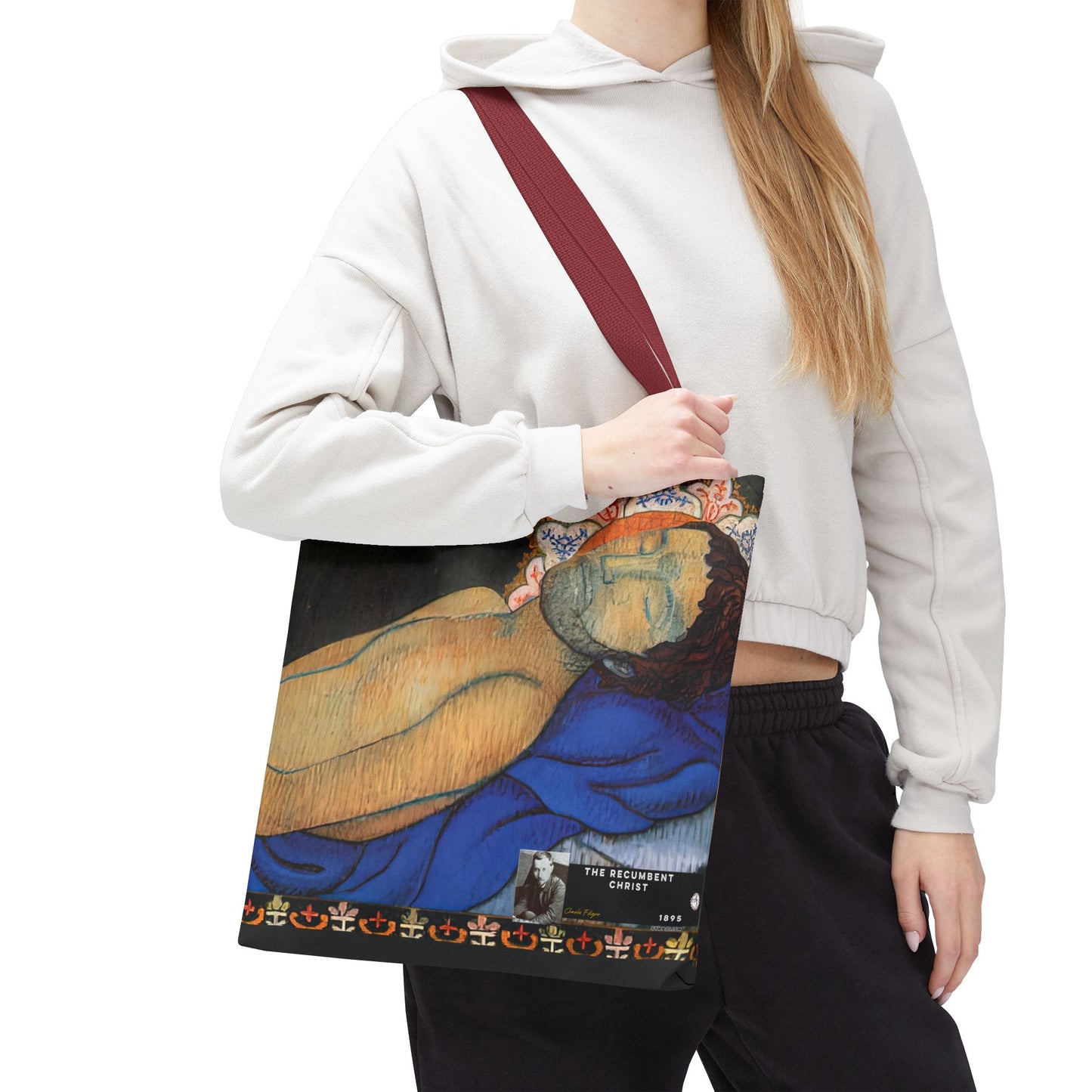 Filiger, Charles - The Recumbent Christ (1895) - Tote Bag