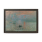 Monet, Claude - Impression, Sunrise (1872) - Matte Canvas, Framed