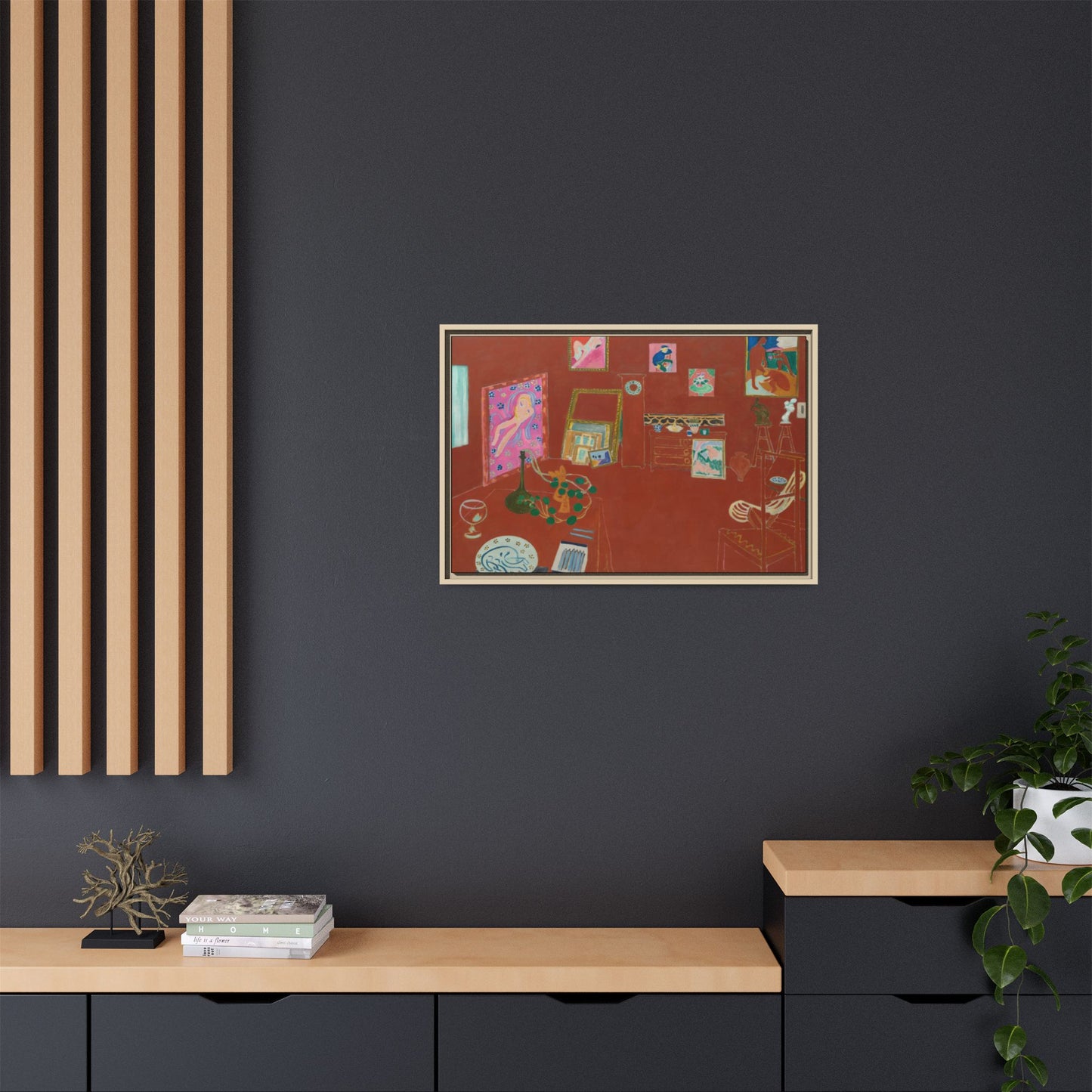 Matisse, Henri - The Red Studio (1911) - Matte Canvas, Framed