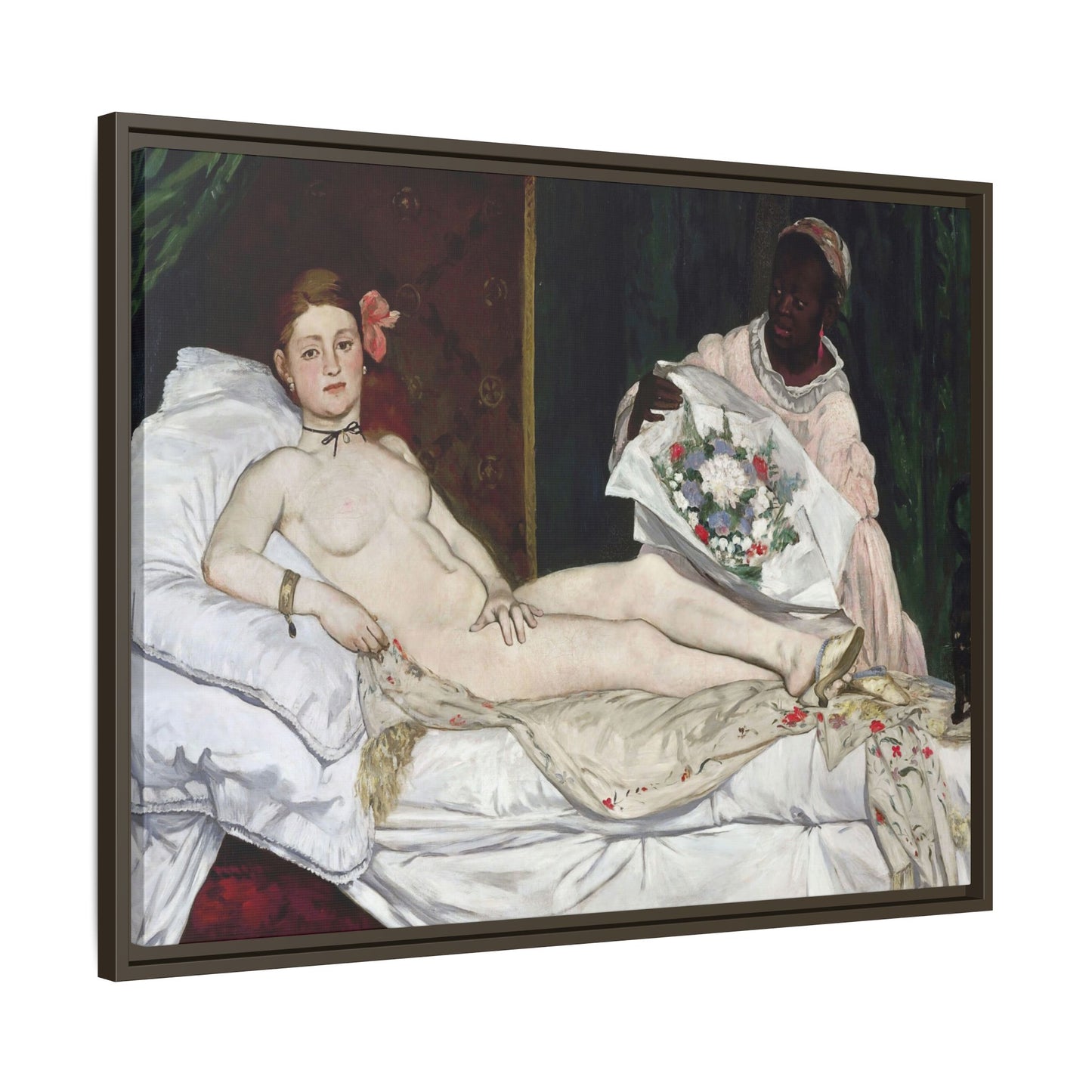 Manet, Édouard - Olympia (1870) - Matte Canvas, Framed
