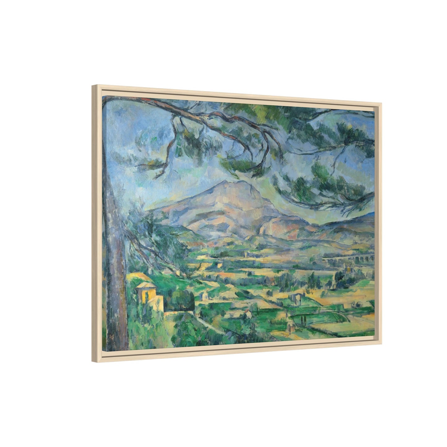 Cézanne, Paul - Mont Sainte-Victoire with Large Pine (1887) - Matte Canvas, Framed