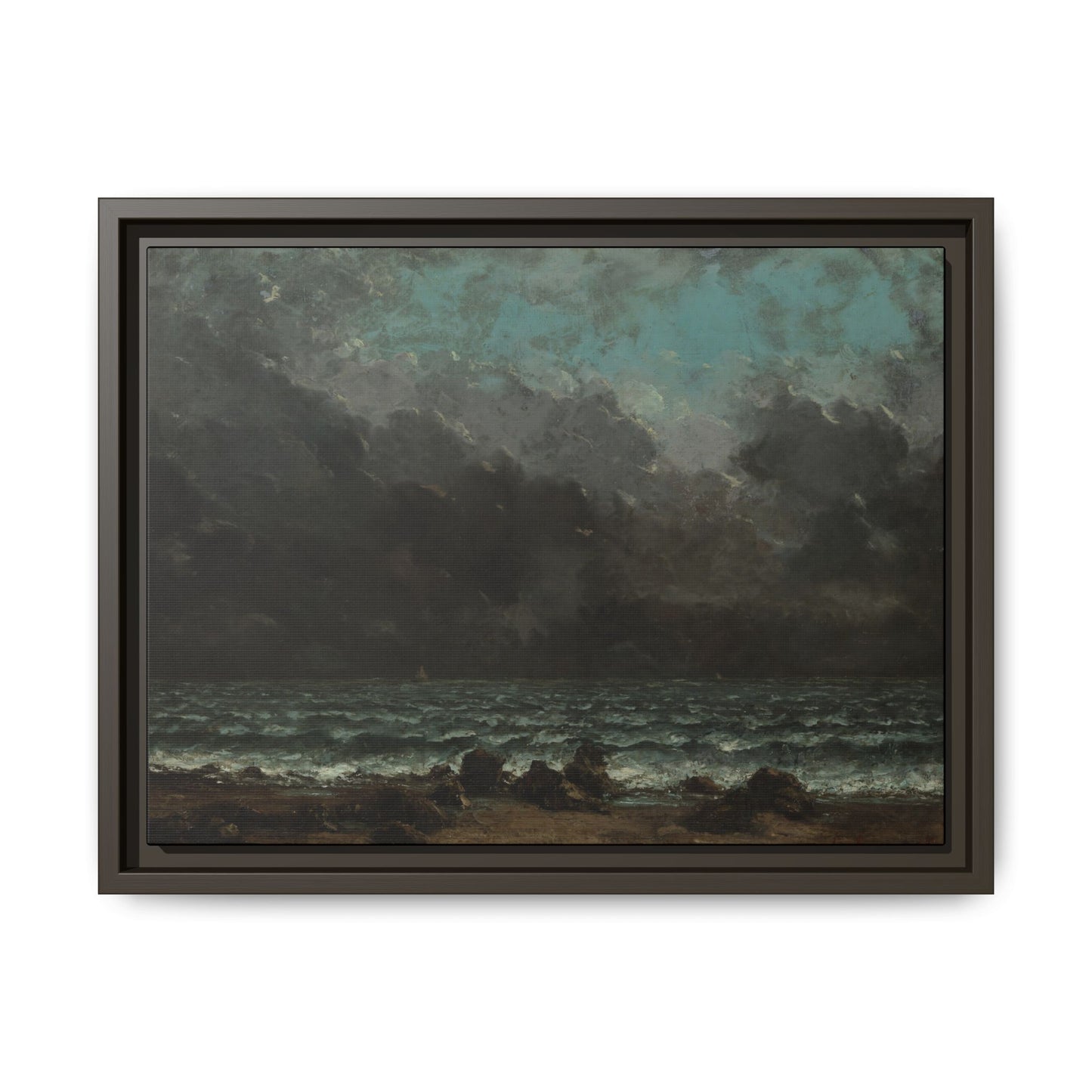 Courbet, Gustave - The Sea (1865) - Matte Canvas, Framed