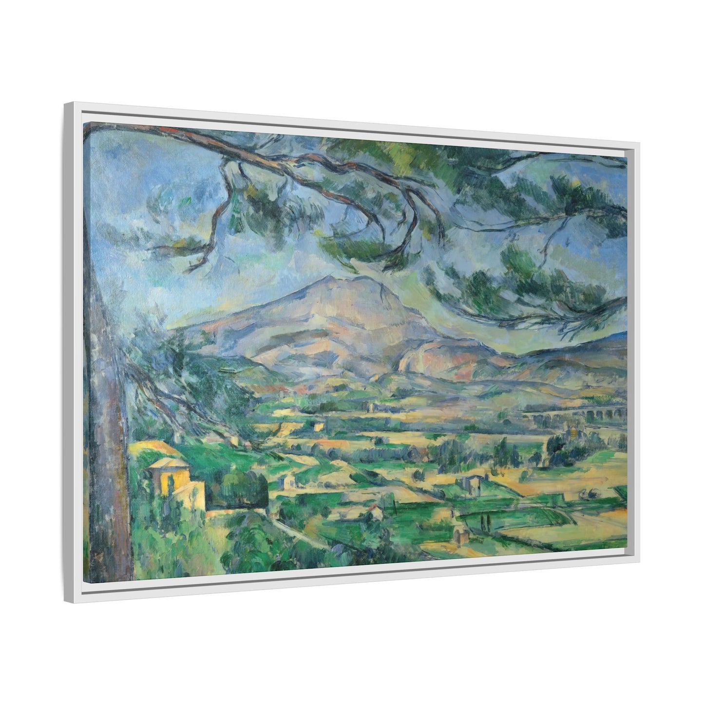 Cézanne, Paul - Mont Sainte-Victoire with Large Pine (1887) - Matte Canvas, Framed