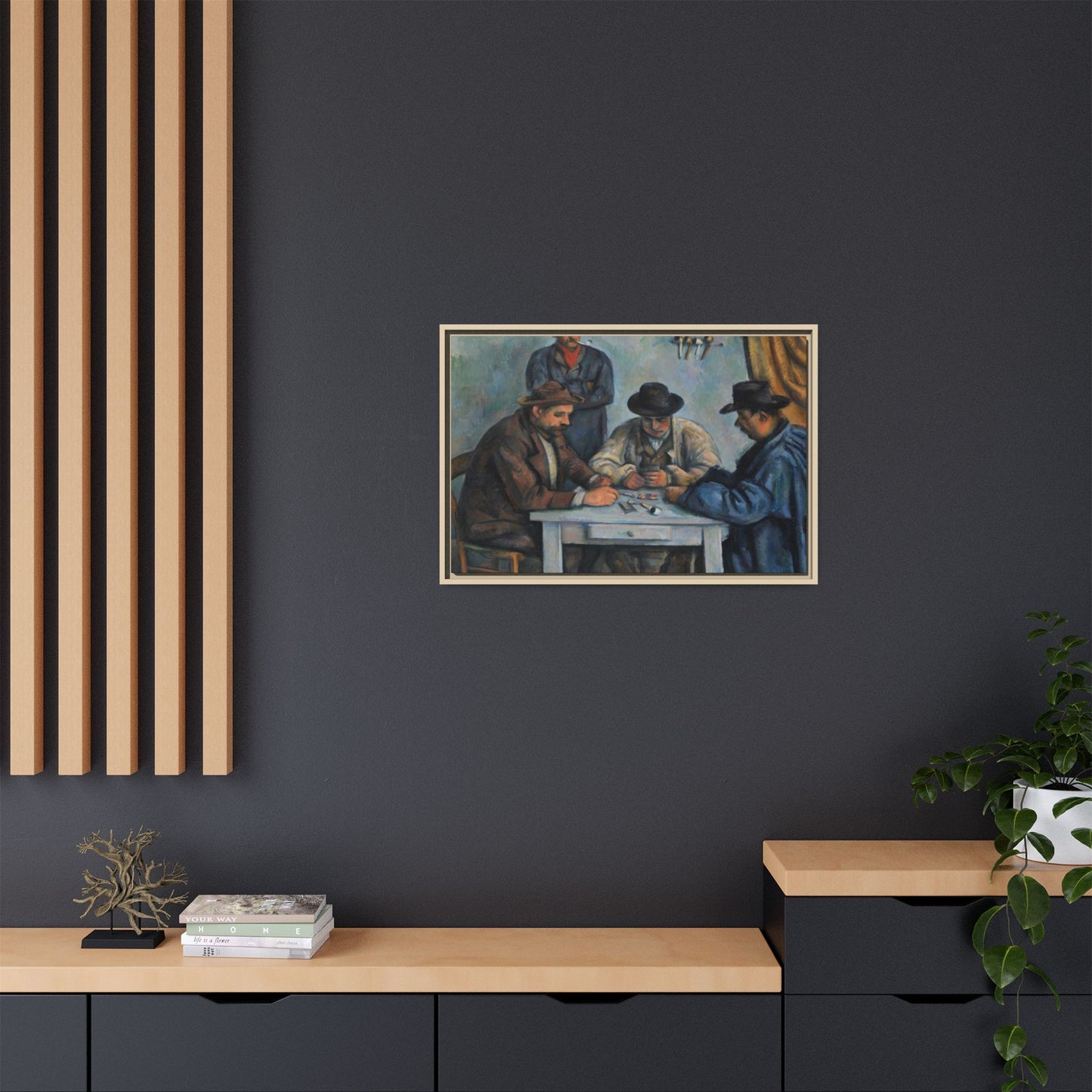 Cézanne, Paul - The Card Players (1892) - Matte Canvas, Framed