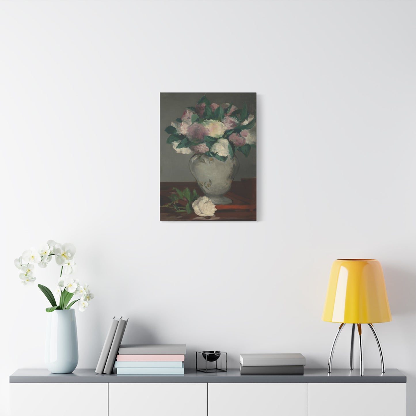 Manet, Édouard - Peonies (1864) - Canvas Block, unframed