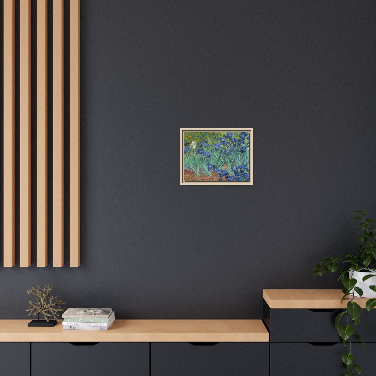 Van Gogh, Vincent - Irises (1889) - Matte Canvas, Framed