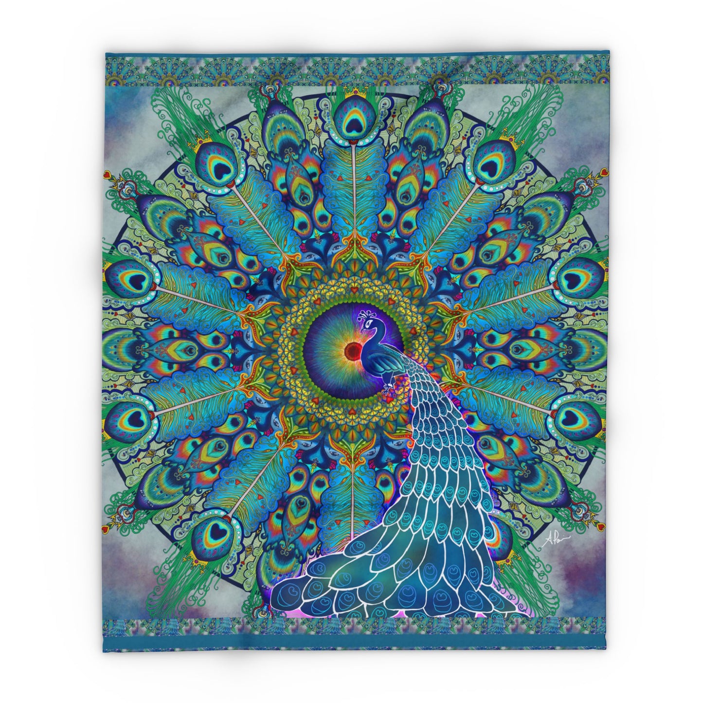 Pacio, Adam - Melek Taus Mandala - Arctic Fleece Blanket