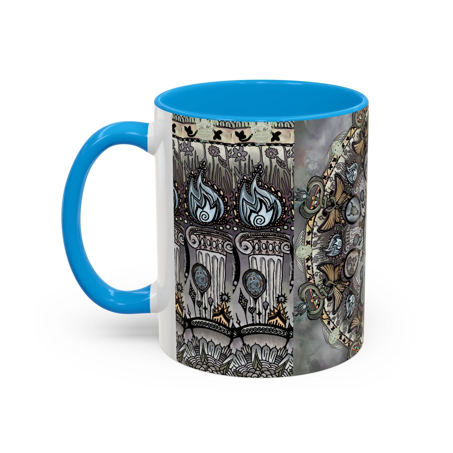 Pacio, Adam - Memento Mori Mandala - Colorful Accent Mugs