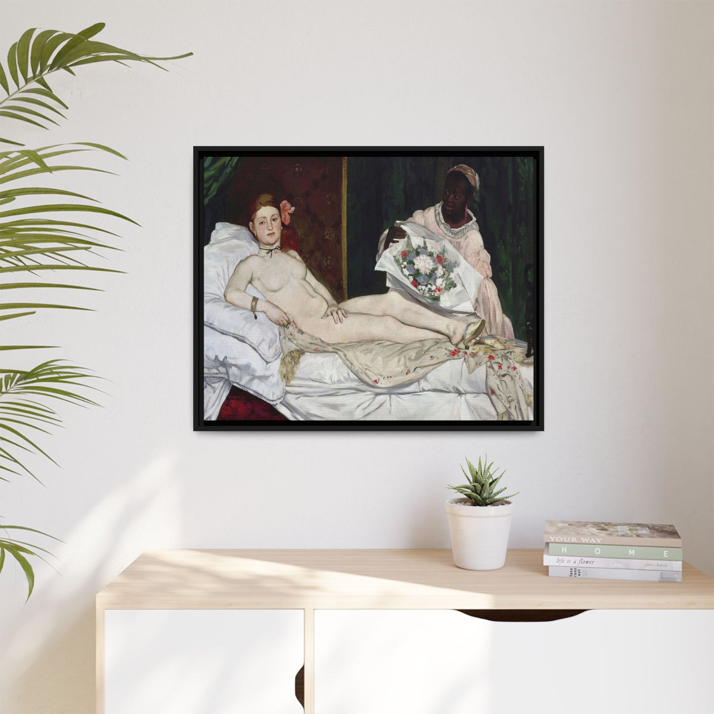 Manet, Édouard - Olympia (1870) - Matte Canvas, Framed