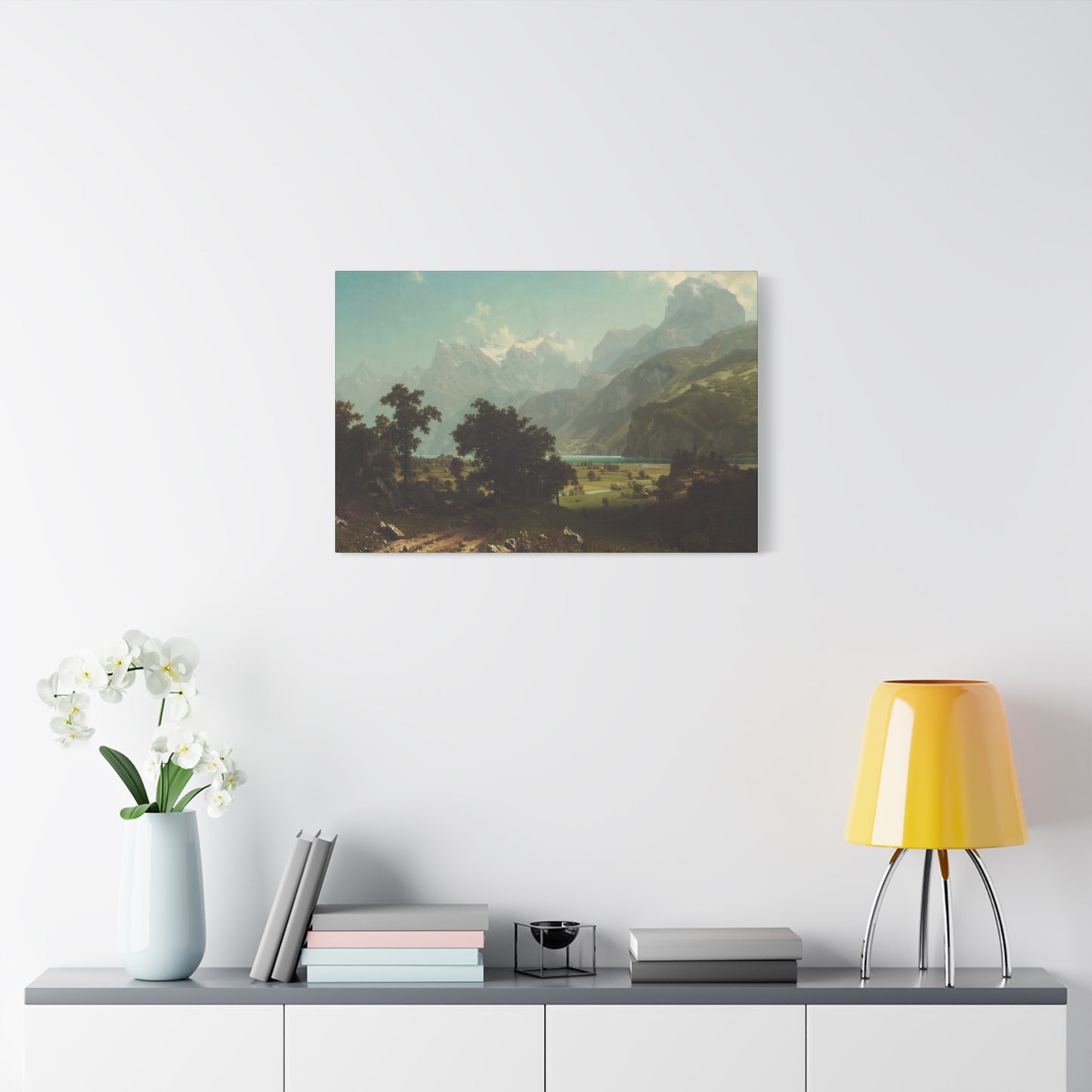 Bierstadt, Albert - Lake Lucerne (1858) - Canvas Block, unframed