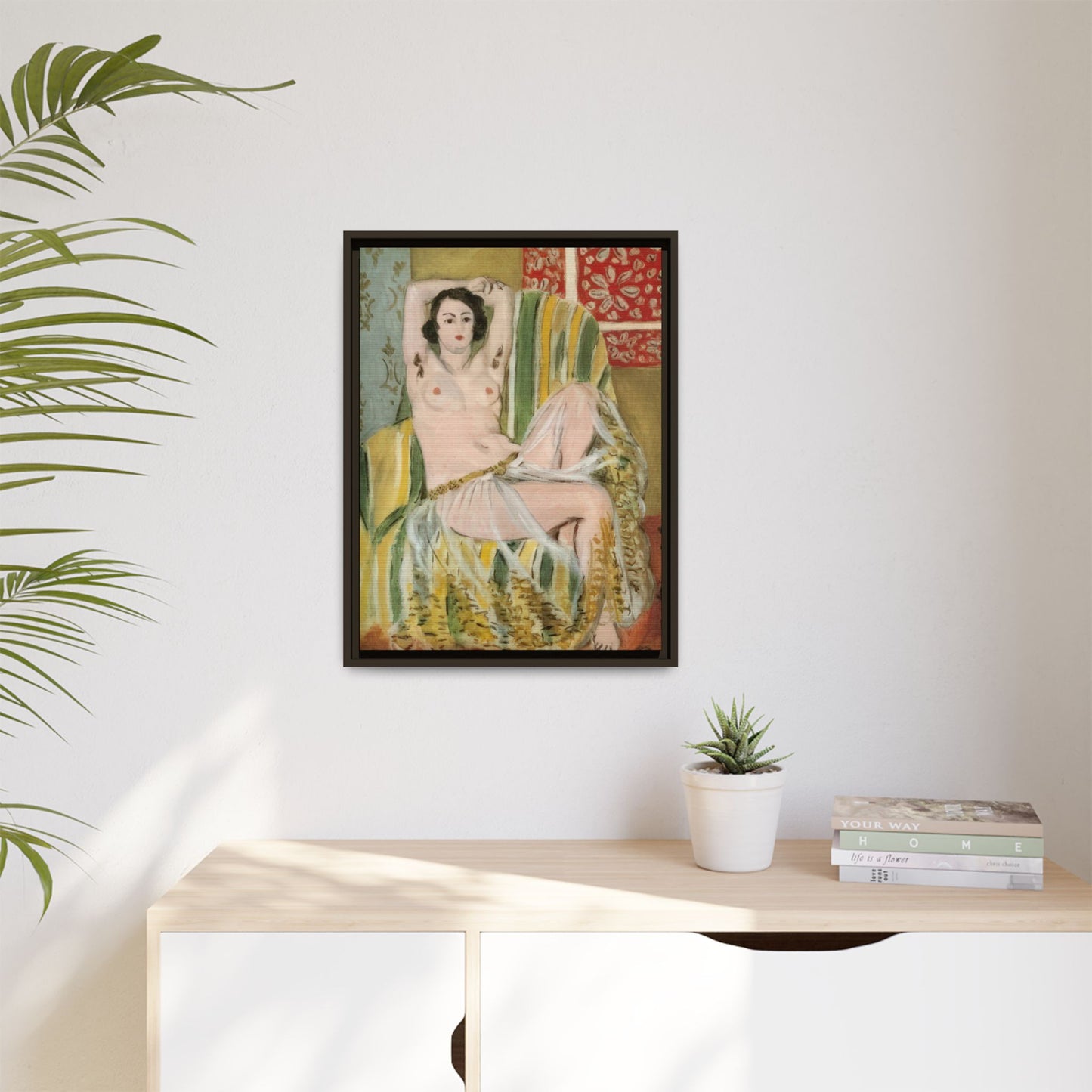Matisse, Henri - Odalisque with Raised Arms (1923) - Matte Canvas, Framed
