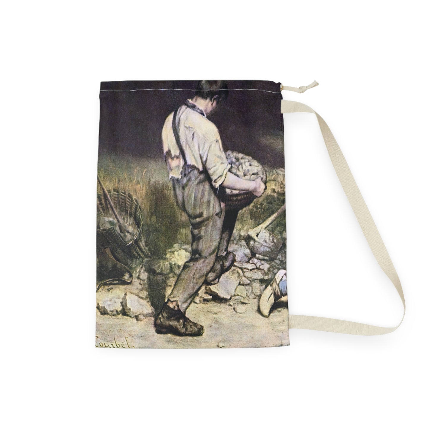 Courbet, Gustave - The Stone Breakers (1850) - Laundry Bag