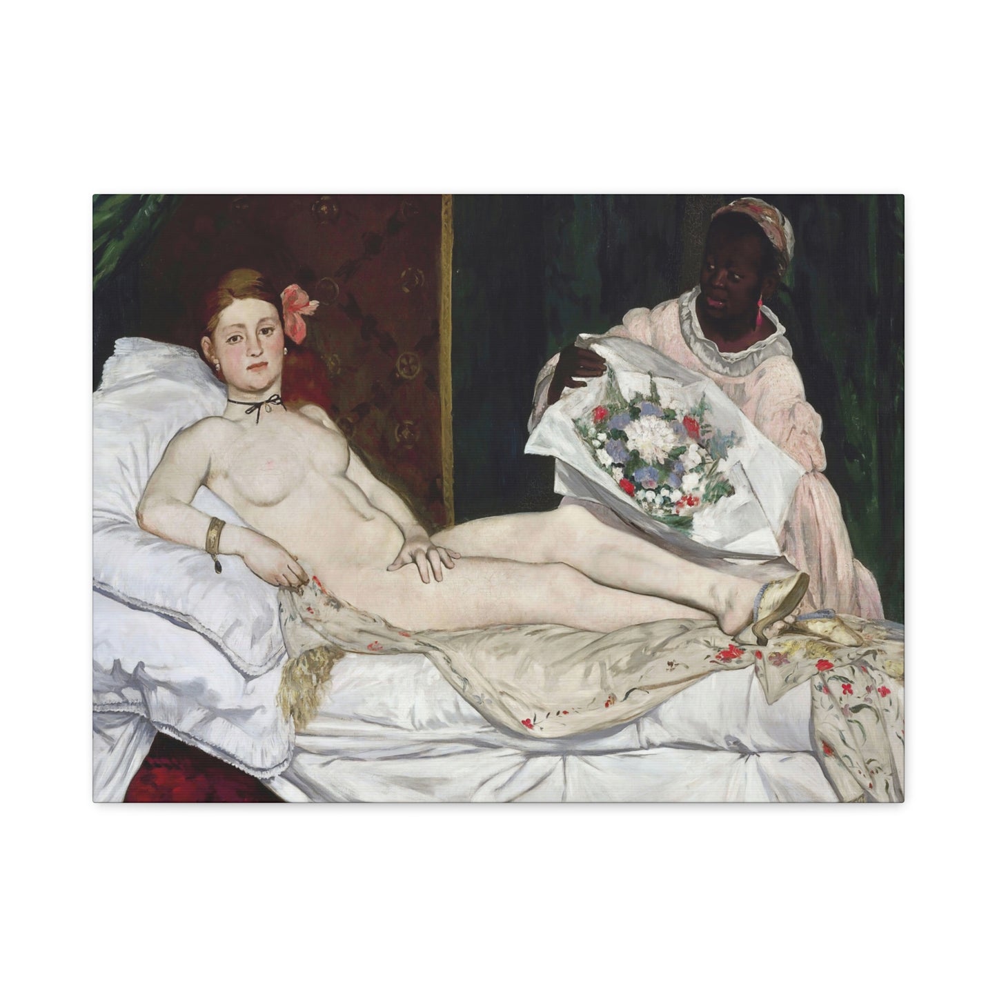 Manet, Édouard - Olympia (1870) - Canvas Block, unframed
