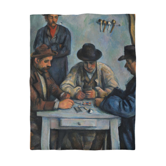 Cézanne, Paul - The Card Players (1892) - Microfiber Duvet Cover