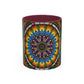 Pacio, Adam - Emerald Arrows Mandala - Colorful Accent Mugs