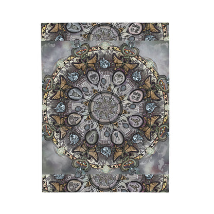 Pacio, Adam - Memento Mori Mandala - Velveteen Plush Blanket