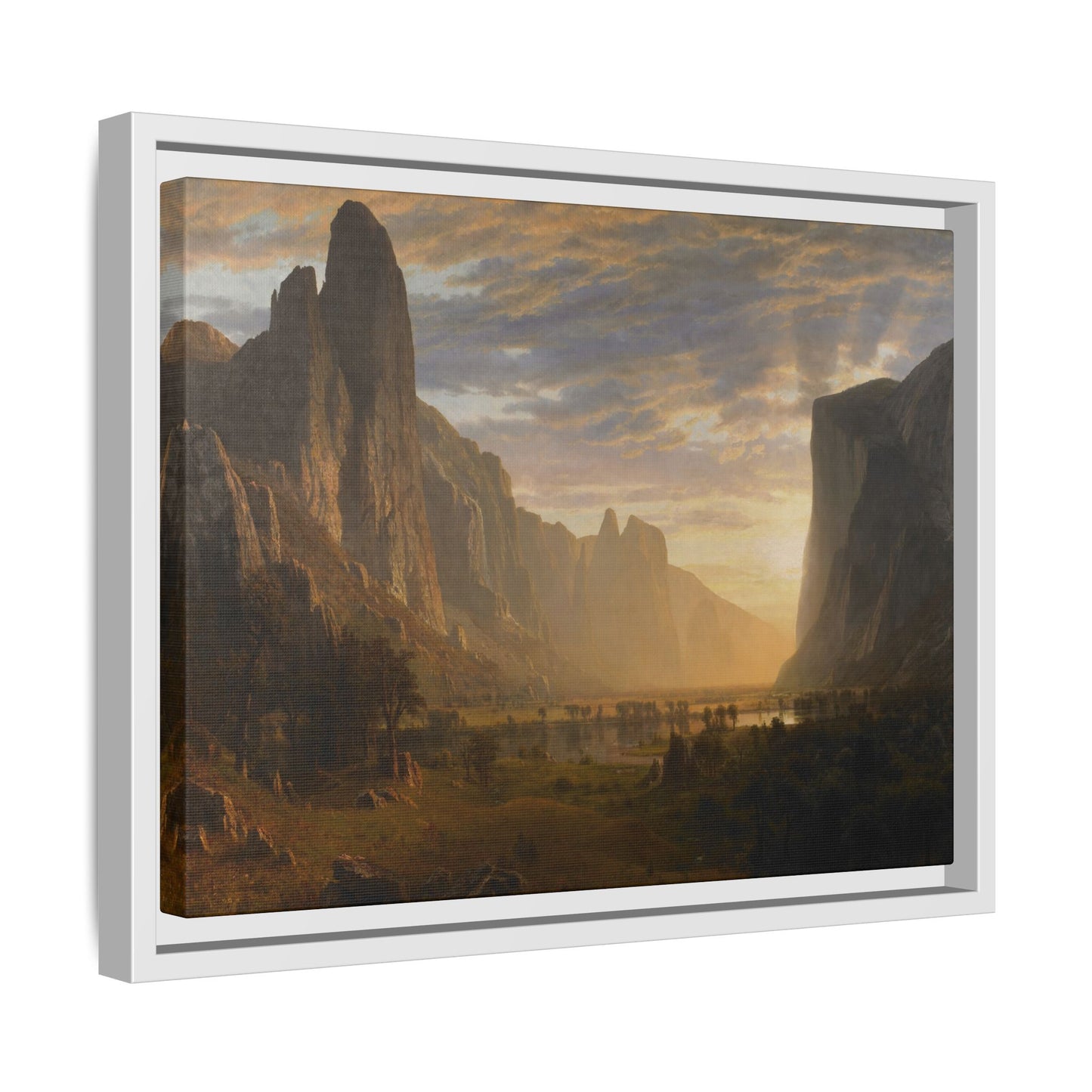 Bierstadt, Albert - Looking Down Yosemite Valley (1865) - Matte Canvas, Framed