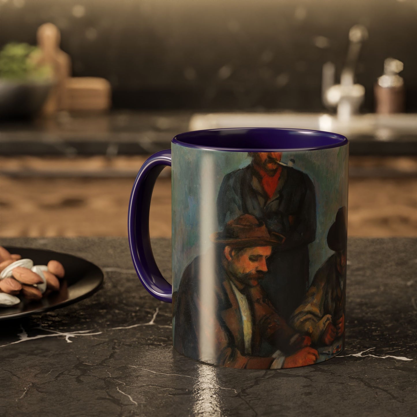 Cézanne, Paul - The Card Players (1892) - Colorful Accent Mugs