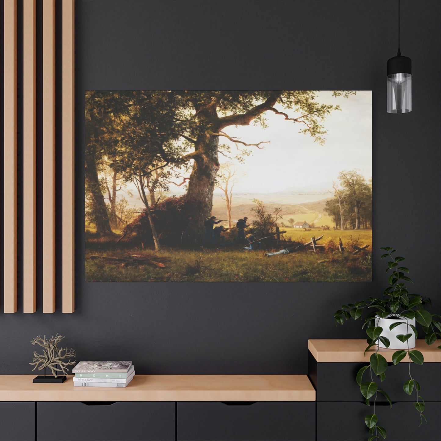 Bierstadt, Albert -  Guerrilla Warfare (1861) - Canvas Block, unframed