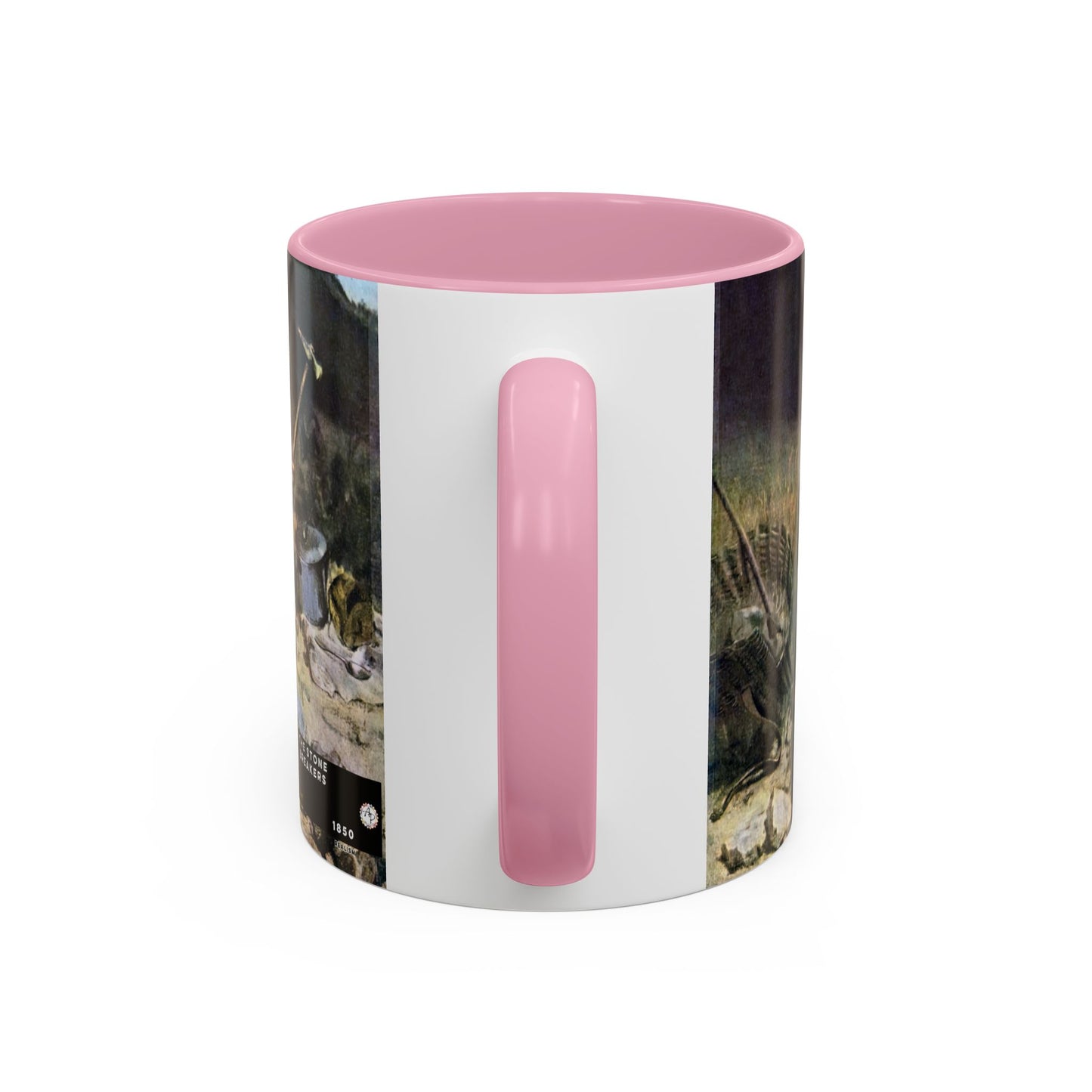 Courbet, Gustave - The Stone Breakers (1850) - Colorful Accent Mugs