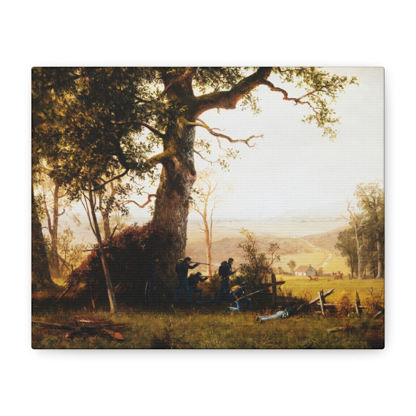 Bierstadt, Albert -  Guerrilla Warfare (1861) - Canvas Block, unframed