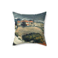 Cézanne, Paul - L’Estaque, Melting Snow (1870) - Suede Square Pillow