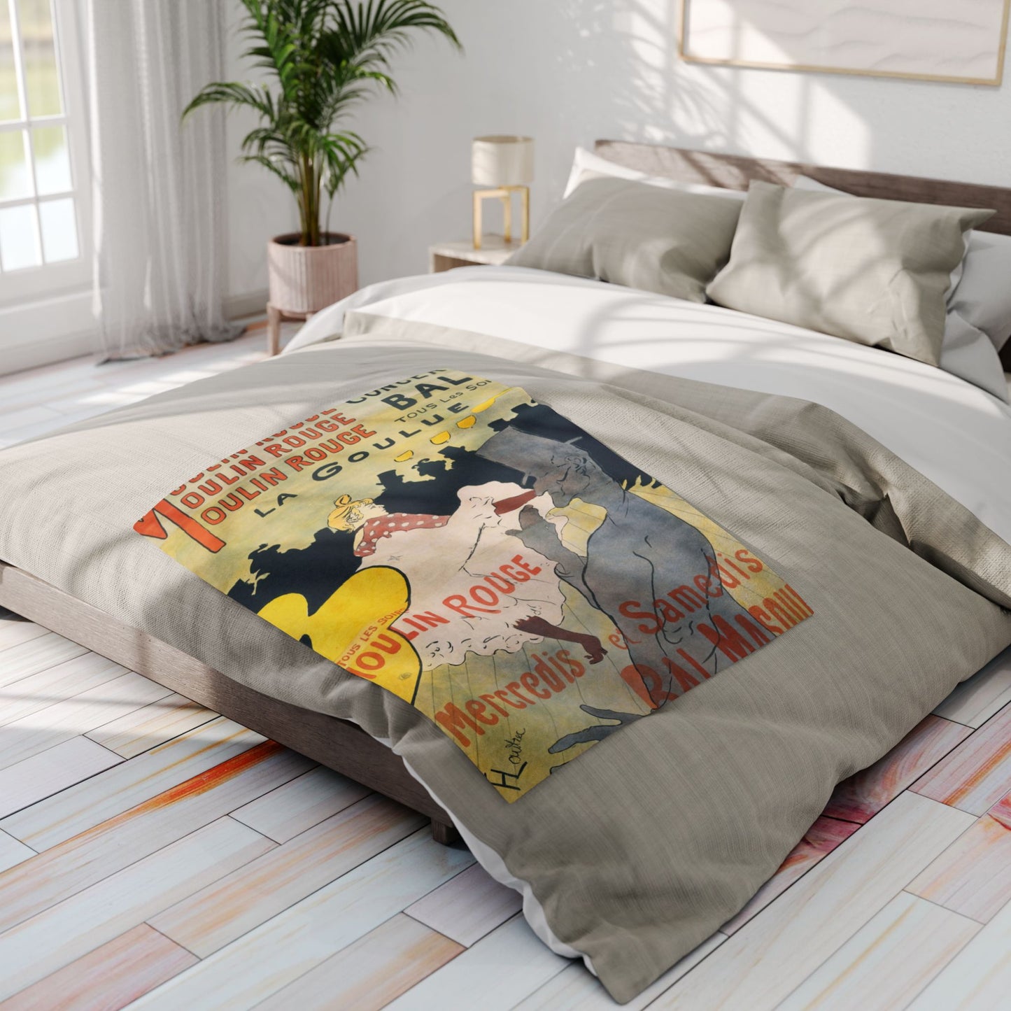 Toulouse-Lautrec, Henri - Moulin Rouge - La Goulue (1891) - Arctic Fleece Blanket