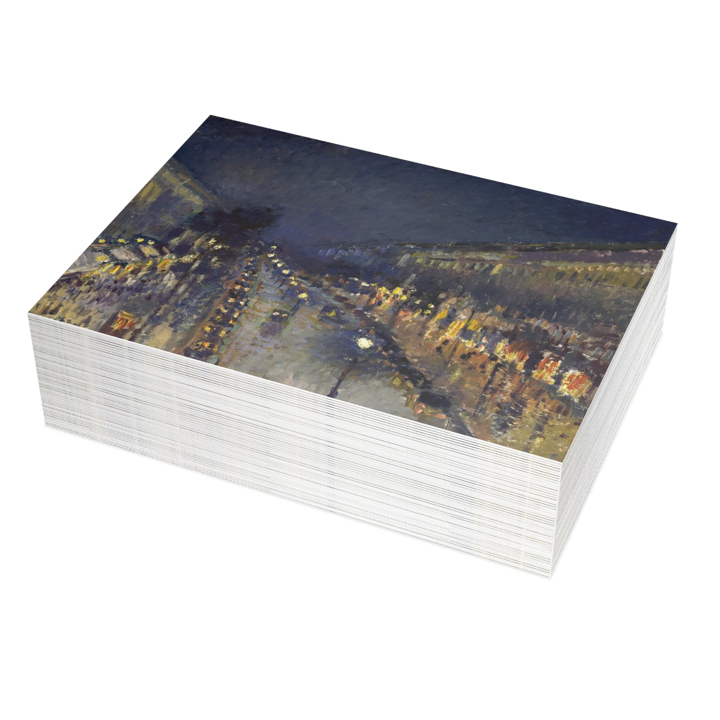 Pissarro, Camille - The Boulevard Montmartre At Night (1897) - Postcard Bundles with Envelopes Included