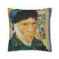Van Gogh, Vincent - Self Portrait with Bandaged Ear (1889) - Suede Square Pillowcase
