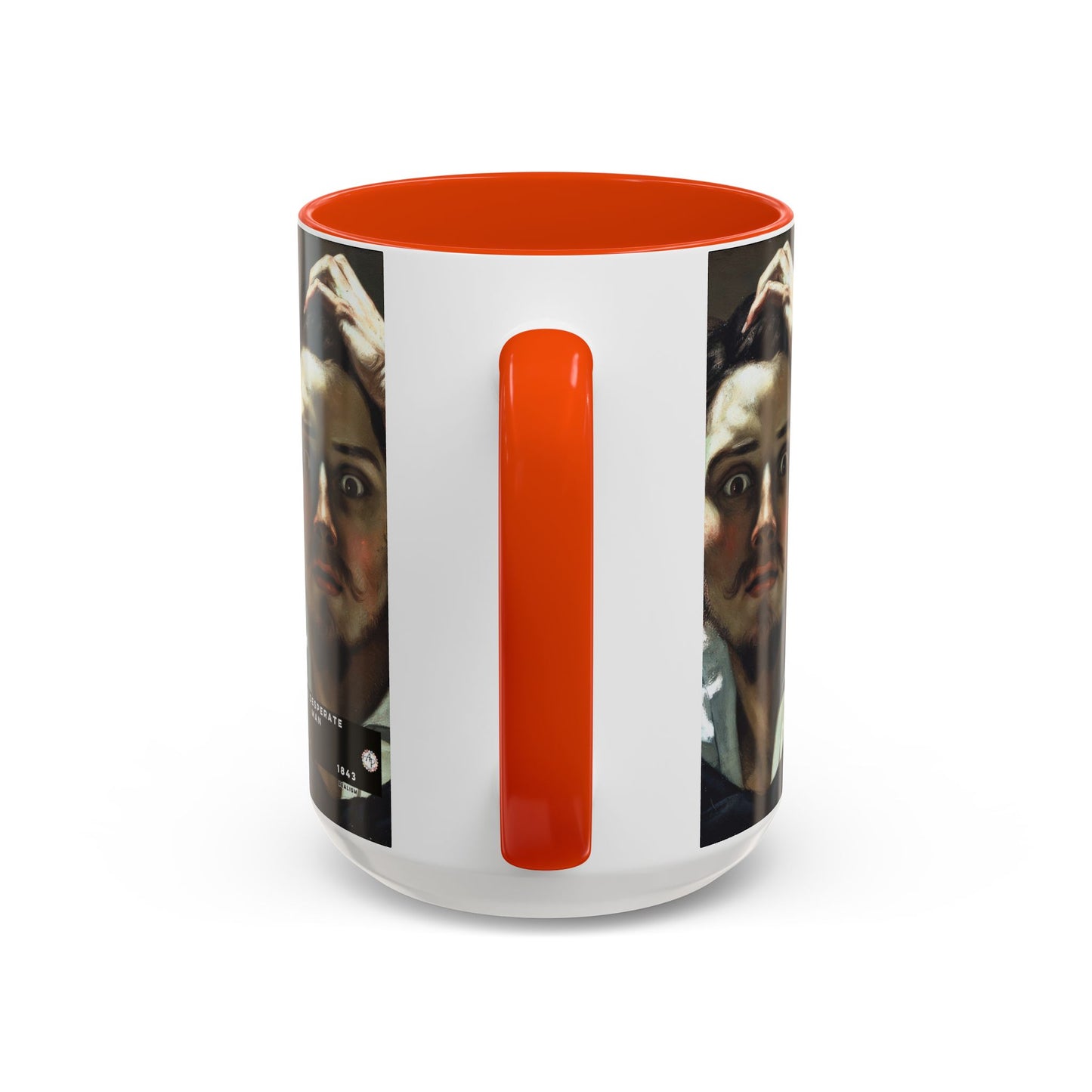 Courbet, Gustave - The Desperate Man (1843) - Colorful Accent Mugs