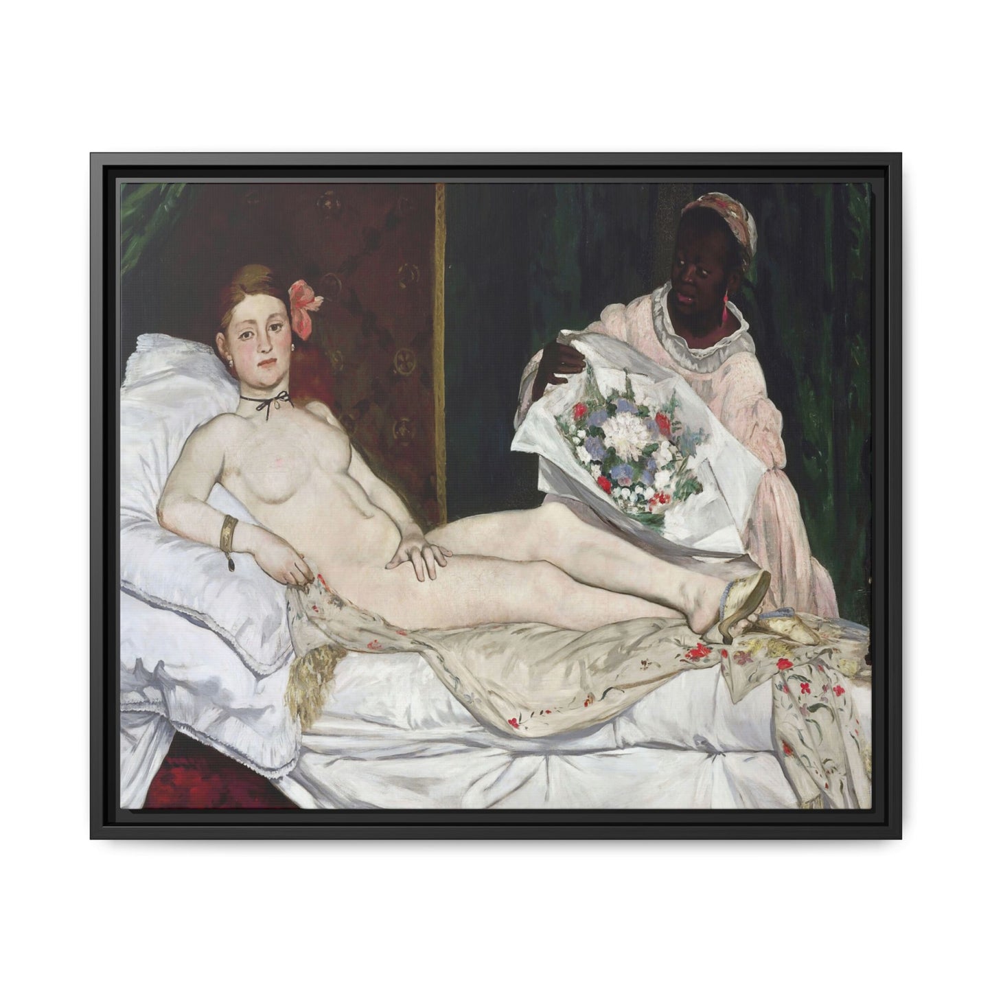 Manet, Édouard - Olympia (1870) - Matte Canvas, Framed