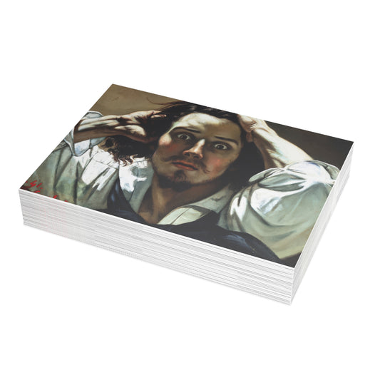 Courbet, Gustave - The Desperate Man (1843) - Postcard Bundles with Envelopes Included