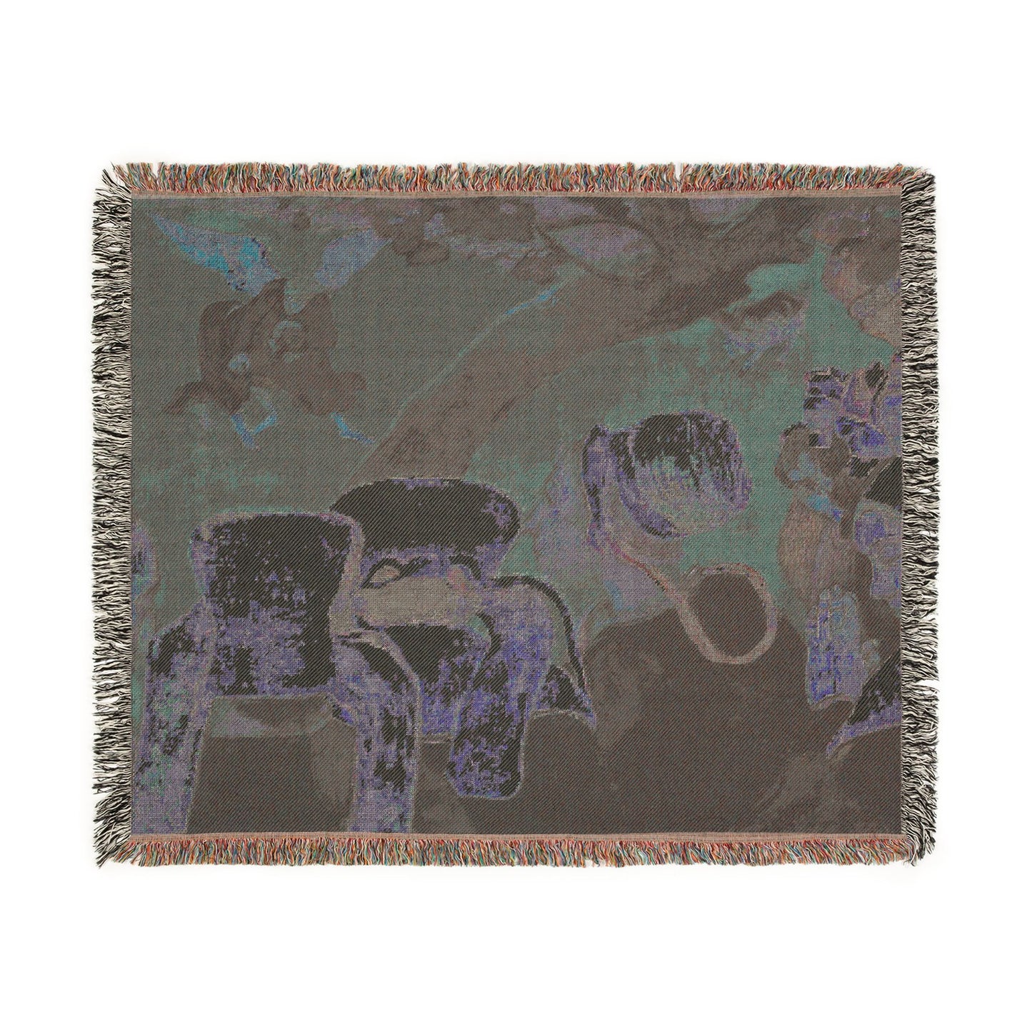 Gauguin, Paul - Vision of the Sermon (Jacob Wrestling with the Angel) (1888) - Woven Blanket